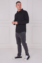 Men's Textured Button - Up Shirt - Shirts - British D'sire