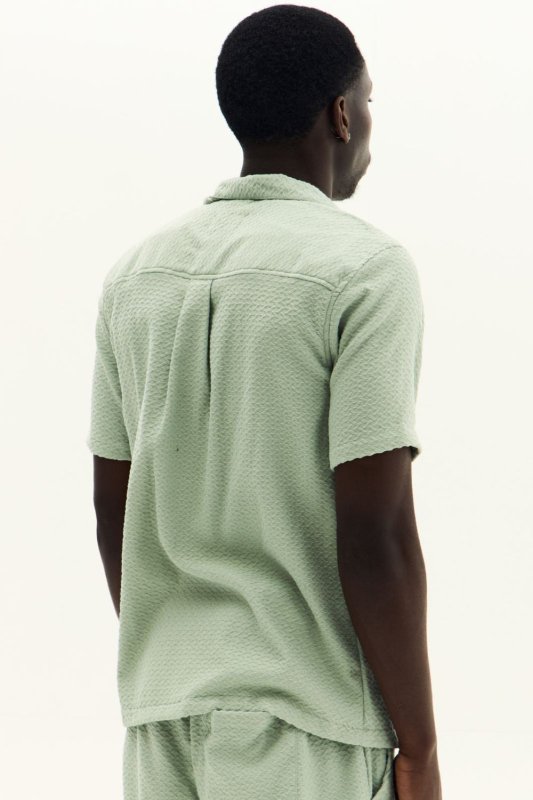 Men’s Textured Jacquard Matching Shirt & Shorts Set - co ord set - British D'sire