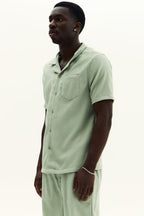 Men’s Textured Jacquard Matching Shirt & Shorts Set - co ord set - British D'sire