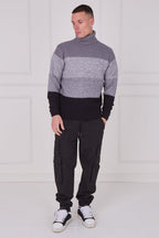 Men's Textured Roll Neck Jumper - Jumper - British D'sire