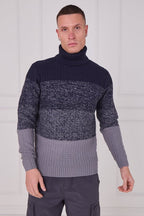Men's Textured Roll Neck Jumper - Jumper - British D'sire
