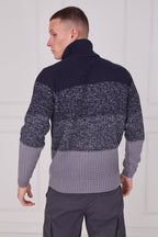 Men's Textured Roll Neck Jumper - Jumper - British D'sire