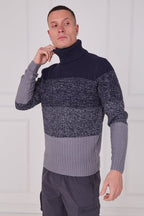 Men's Textured Roll Neck Jumper - Jumper - British D'sire