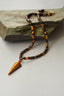 Mens Tigers Eye Arrow Head Crystal Pendant Necklace - Necklaces - British D'sire