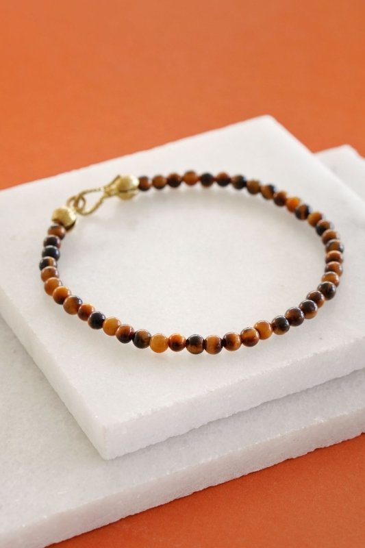 Mens Tigers Eye Mini Bracelet - Bracelets - British D'sire Main image