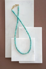 Mens Turquoise Bead Necklace - Necklaces - British D'sire