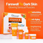 mercham Skincare Set Gifts for Teenage Girls-Vitamin C Serum for Womens Gift Sets, Includes Cleanser-Toner-Serum-Face Cream, Moisturizing & Brightening Facial Kit, Preppy Skincare Set - All Skin Types - British D'sire