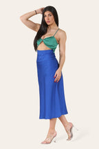 Mermaid style contrast dress - Dresses - British D'sire