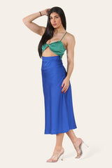 Mermaid style contrast dress - Dresses - British D'sire