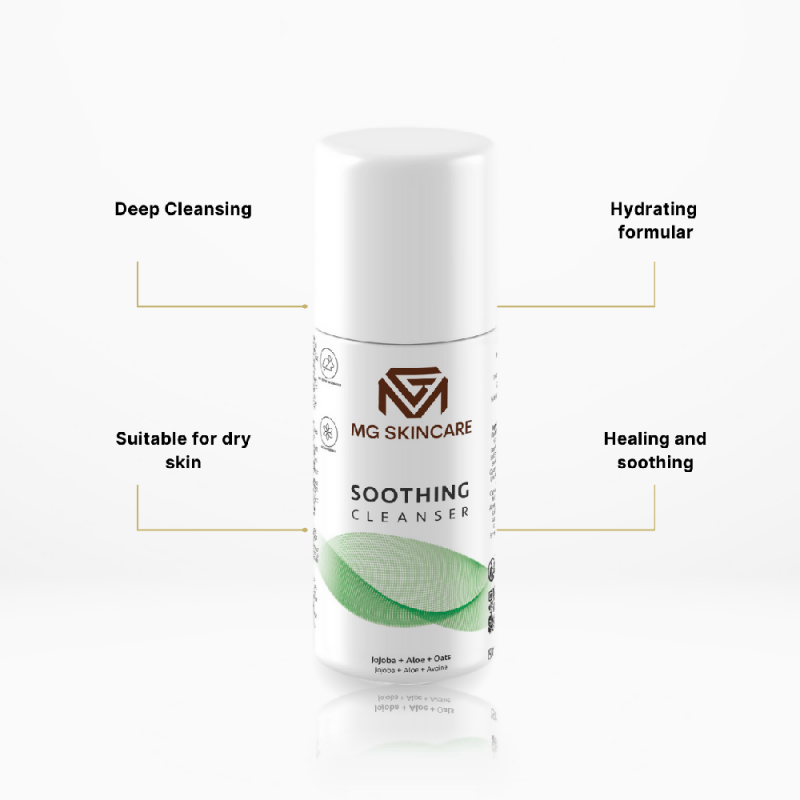 MG Skin Care - Face Cleanser with Jojoba oil + shea butter +Coconut oil this Soothing Milk Cleanser is the best Cleanser For Dry Rosacea Skin to remove make up Secondary image