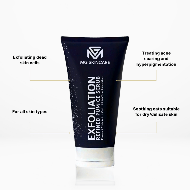 MG Skin Care Nature Volcanic Powder Face Scrub Exfoliator 30 ml – Natural Rock Face Exfoliator Scrub For Dead Skin Cells & Unclog Pores, this exfoliator face scrub treats Pigmentation + acne scaring + uneven skin tones - Face Care - British D'sire
