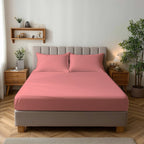 Microfibre Soft Touch Fitted Sheet 25cm Skirt Plain Dyed Bed Linen - British D'sire