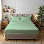Microfibre Soft Touch Fitted Sheet 25cm Skirt Plain Dyed Bed Linen - British D'sire