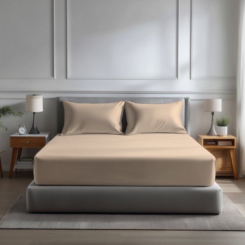 Microfibre Soft Touch Fitted Sheet 40cm Extra Deep Skirt Plain Dyed Bed Linen - British D'sire