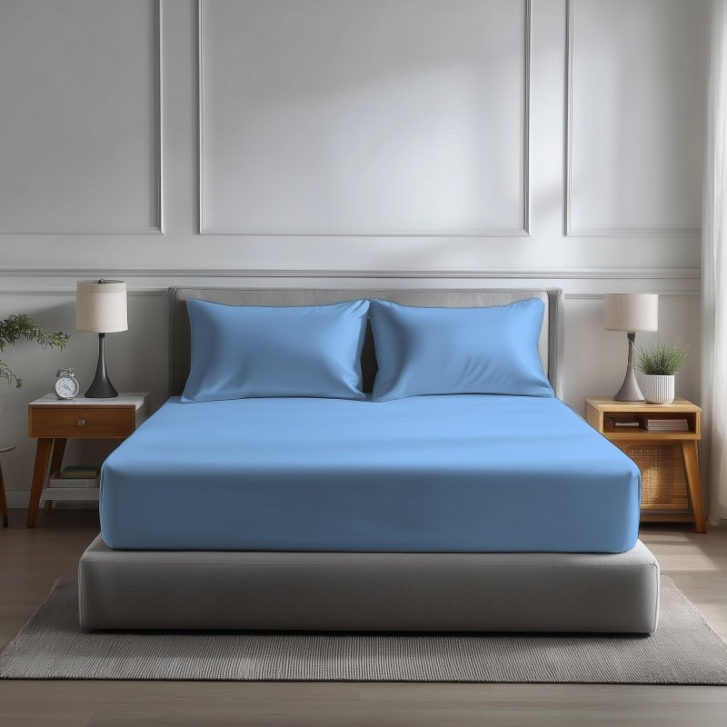 Microfibre Soft Touch Fitted Sheet 40cm Extra Deep Skirt Plain Dyed Bed Linen - British D'sire