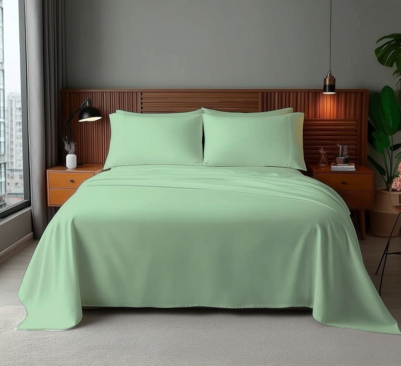 Microfibre Soft Touch Flat Sheet Plain Dyed Bed Linen - British D'sire