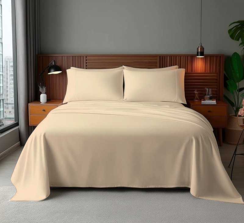 Microfibre Soft Touch Flat Sheet Plain Dyed Bed Linen - Duck Egg - Single - British D'sire