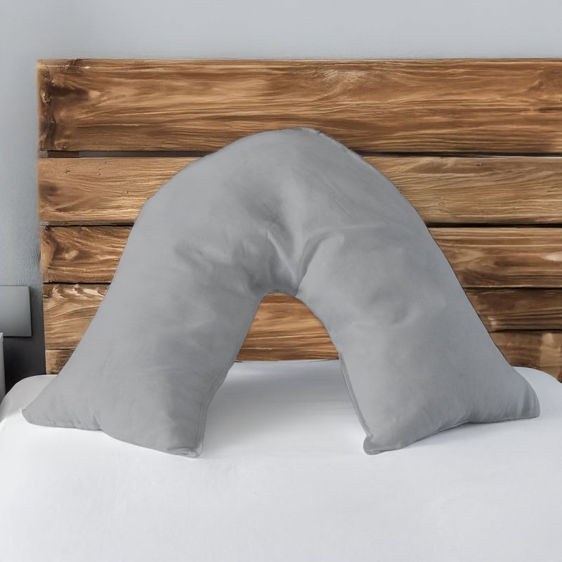 Microfibre Soft Touch V Shape Plain Dyed Pillowcase - Cream - British D'sire