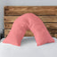 Microfibre Soft Touch V Shape Plain Dyed Pillowcase - Pink - British D'sire
