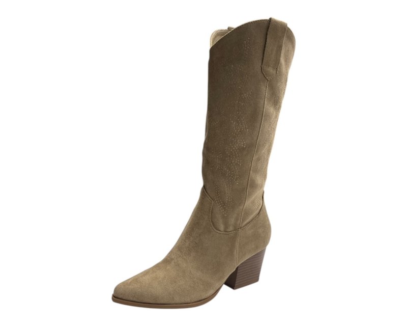 Mid Calf Western Embroidered Cowboy Boots - Boots - British D'sire