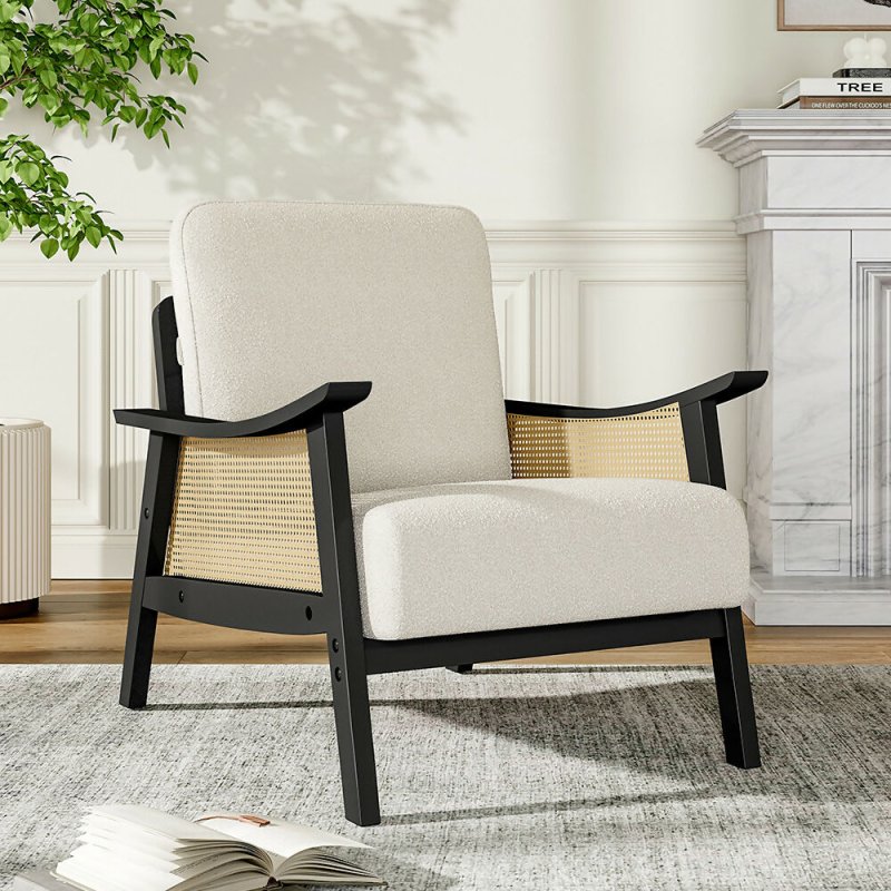 Mid Century Rattan Armchair - Armchair - British D'sire Main image