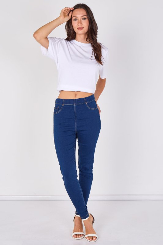 Mid Wash Stretch Jeggings - JEGGING - British D'sire