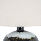 Midnight Shadows Squat Table Lamp With Linen Shade - Lamps - British D'sire