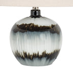 Midnight Shadows Squat Table Lamp With Linen Shade - Lamps - British D'sire