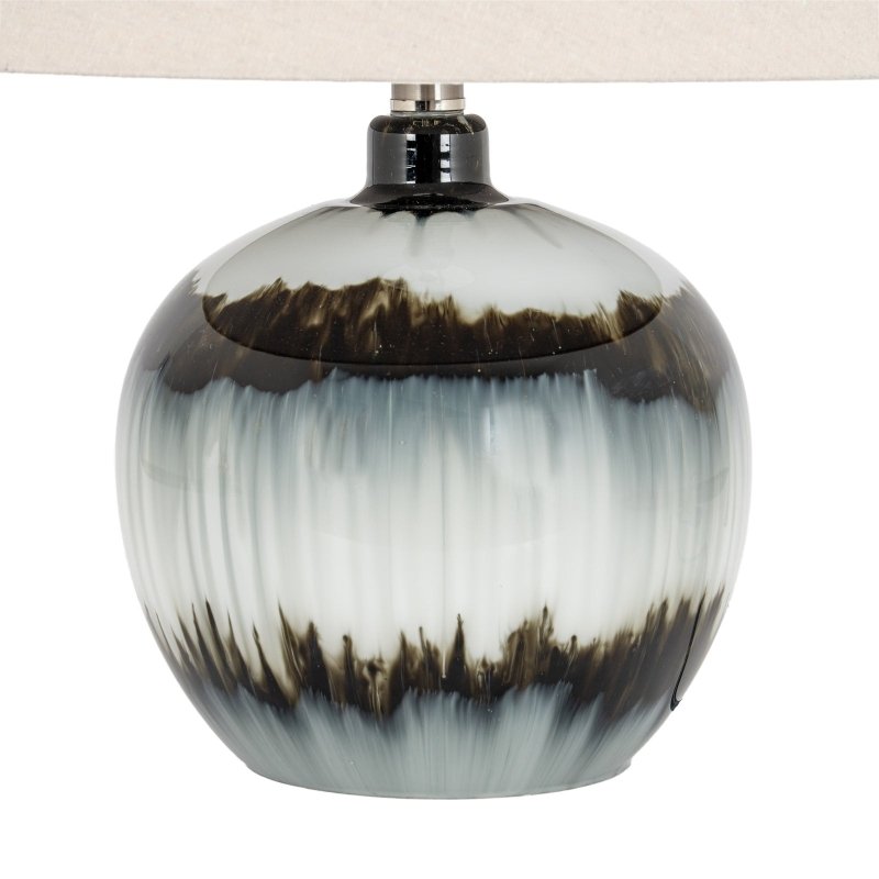 Midnight Shadows Squat Table Lamp With Linen Shade - Lamps - British D'sire