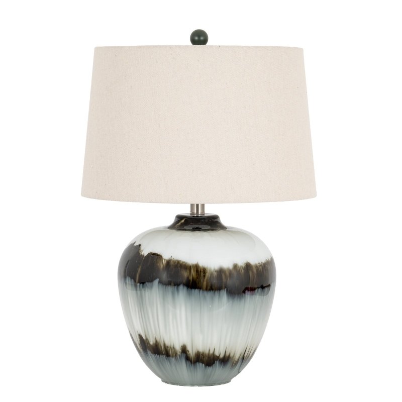 Midnight Shadows Table Lamp With Linen Shade - Lamps - British D'sire