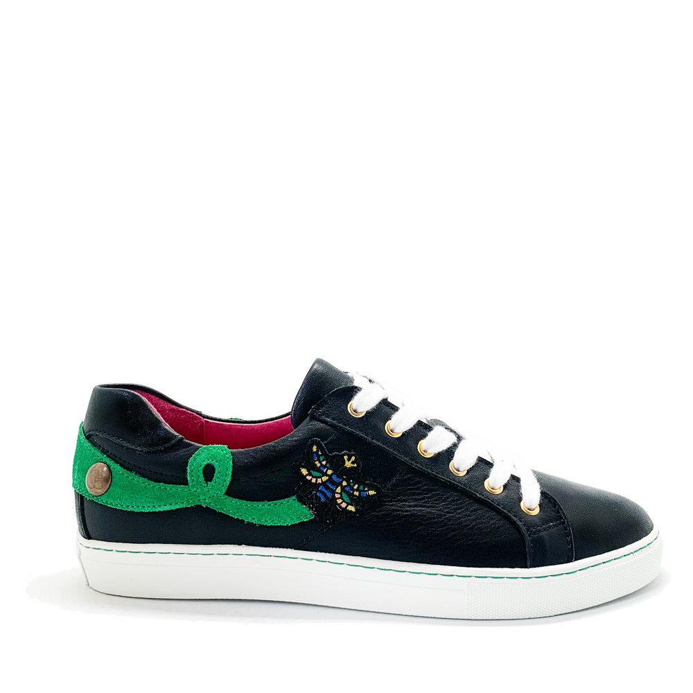 A pair of bespoke footwear called Miel Black B-Line Sneaker Main image