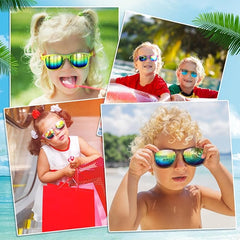 Mikulala 24Pack Kids Sunglasses,Neon Sunglasses in Bulk Party Bag Fillers for Kids,Party Sunglasses Great Gifts for Birthday Graduation Party Supplies - British D'sire