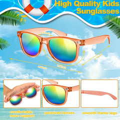 Mikulala 24Pack Kids Sunglasses,Neon Sunglasses in Bulk Party Bag Fillers for Kids,Party Sunglasses Great Gifts for Birthday Graduation Party Supplies - British D'sire