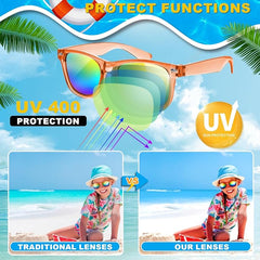 Mikulala 24Pack Kids Sunglasses,Neon Sunglasses in Bulk Party Bag Fillers for Kids,Party Sunglasses Great Gifts for Birthday Graduation Party Supplies - British D'sire