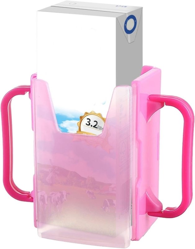Milk Carton Holder With Handle Reusable Juice Box Bag Holder No Squeeze Adjustable Folding Food Pouch And Milk Box Holder For Kids - Milk Carton Holder - British D'sire