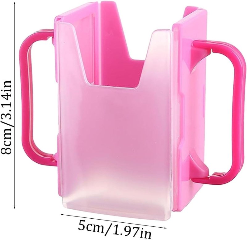 Milk Carton Holder With Handle Reusable Juice Box Bag Holder No Squeeze Adjustable Folding Food Pouch And Milk Box Holder For Kids - Milk Carton Holder - British D'sire