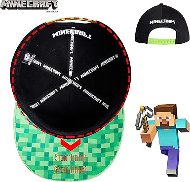 Minecraft Baseball Cap Boys Trucker Sun Hat Lightweight Adjustable Strap Snapback Creeper Kids Gamer Holiday Accessories Multicoloured - Kids Headwear - British D'sire