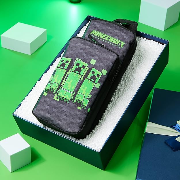 Minecraft Boys Crossbody Bag with Adjustable Strap - Gamer Gifts - Cross Bag - British D'sire