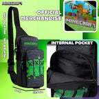 Minecraft Boys Crossbody Bag with Adjustable Strap - Gamer Gifts - Cross Bag - British D'sire