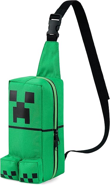 Minecraft Boys Crossbody Bag with Adjustable Strap - Gamer Gifts - Cross Bag - British D'sire