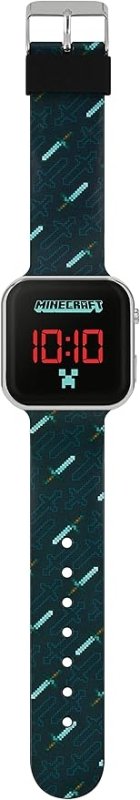 Minecraft Boy's Digital Quartz Watch with Silicone Strap MIN4097 - Kids watches - British D'sire