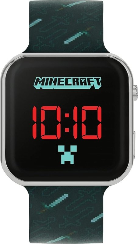 Minecraft Boy's Digital Quartz Watch with Silicone Strap MIN4097 - Kids watches - British D'sire Main image