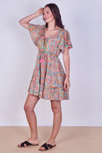 Mini Dress – Effortless Boho Style with Paisley Print - Dresses - British D'sire