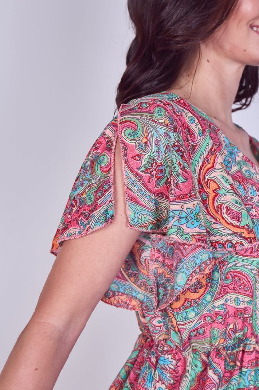 Mini Dress – Effortless Boho Style with Paisley Print - Dresses - British D'sire