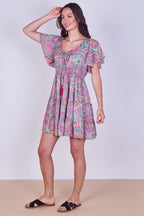 Mini Dress – Effortless Boho Style with Paisley Print - Dresses - British D'sire