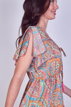 Mini Dress – Effortless Boho Style with Paisley Print - Dresses - British D'sire