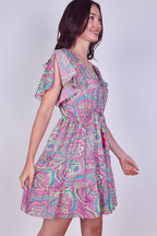 Mini Dress – Effortless Boho Style with Paisley Print - Dresses - British D'sire