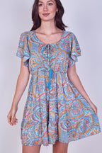 Mini Dress – Effortless Boho Style with Paisley Print - Dresses - British D'sire