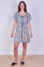 Mini Dress – Effortless Boho Style with Paisley Print - Dresses - British D'sire