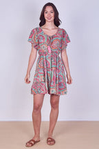 Mini Dress – Effortless Boho Style with Paisley Print - Dresses - British D'sire